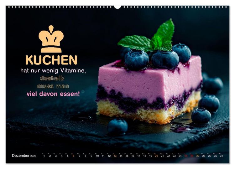 Produktbild: Dessert - Liebe auf den ersten Biss (hochwertiger Premium Wandkalender 2026 DIN A2 quer), Kunstdruck in Hochglanz