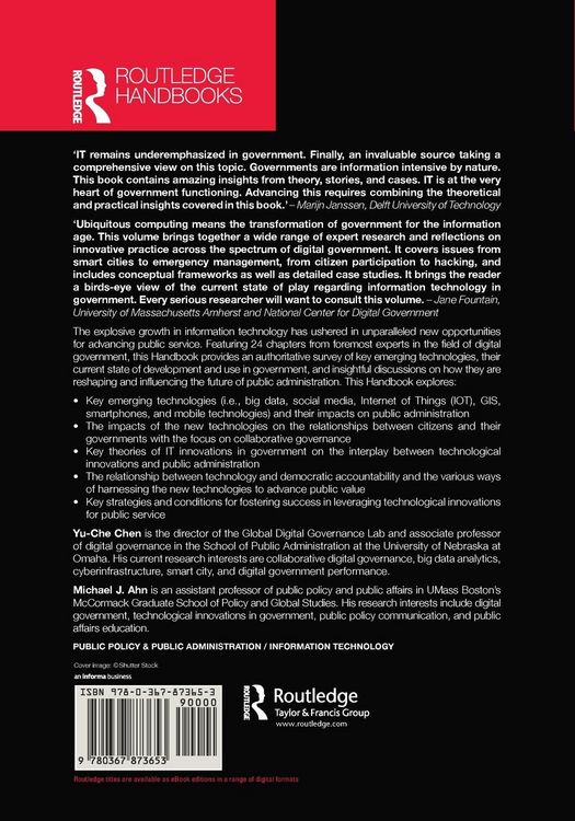 Produktbild: Routledge Handbook on Information Technology in Government