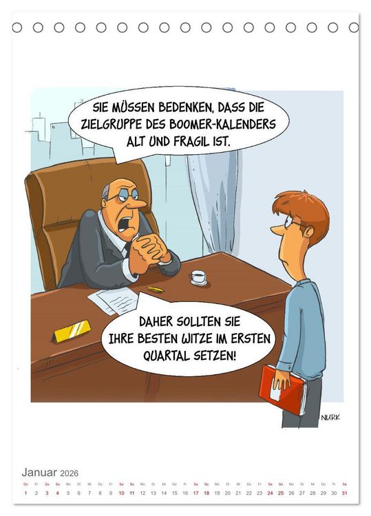 Produktbild: Okay, Boomer - Cartoons (Tischkalender 2026 DIN A5 hoch), CALVENDO Monatskalender