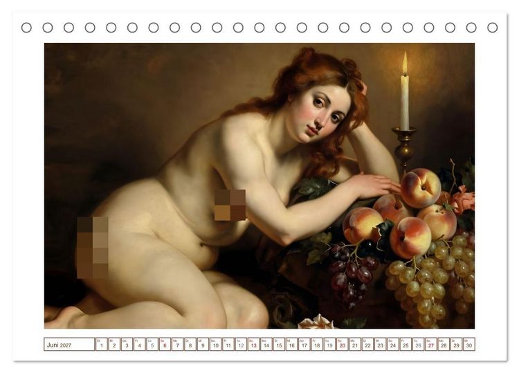 Produktbild: Sch&ouml;nheit ohne Schleier - Barock (Tischkalender 2027 DIN A5 quer), CALVENDO Monatskalender