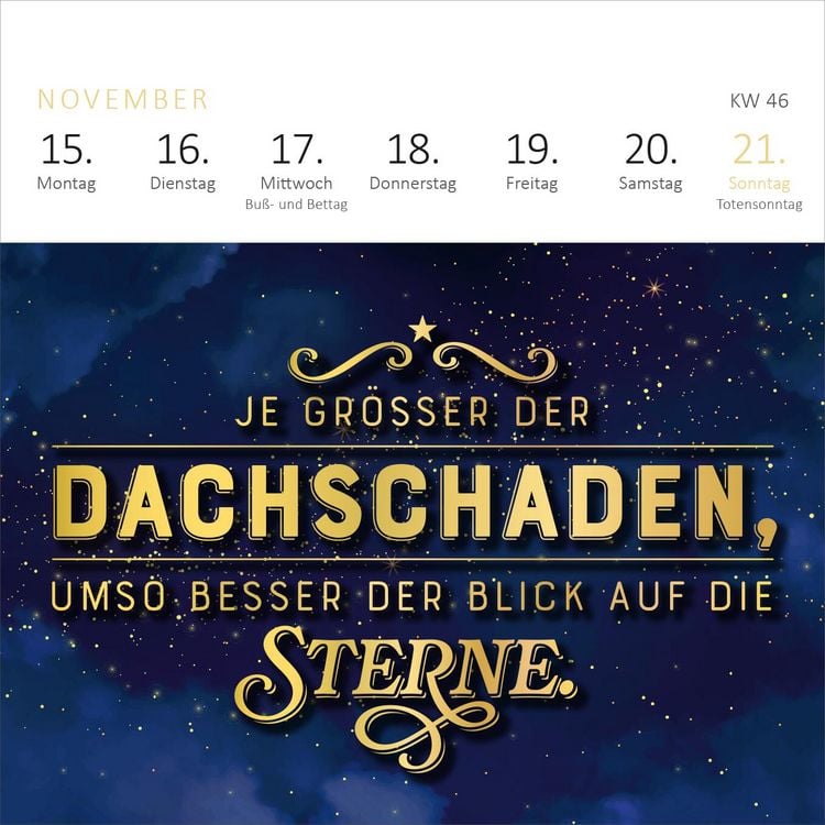 Produktbild: Mini-Wochenkalender Fehlt nur noch das Zelt, dann w&auml;re der Zirkus hier perfekt. 2027