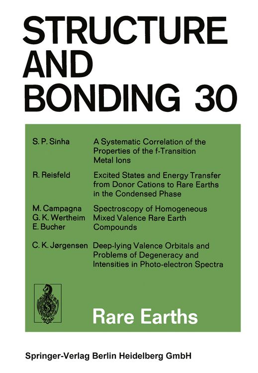 Produktbild: Structure and Bonding