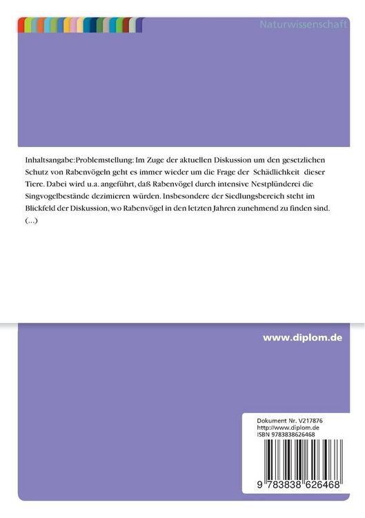 Produktbild: Untersuchungen zur Brut&ouml;kologie der Amsel (Turdus merula) im Klinikviertel von Gie&szlig;en
