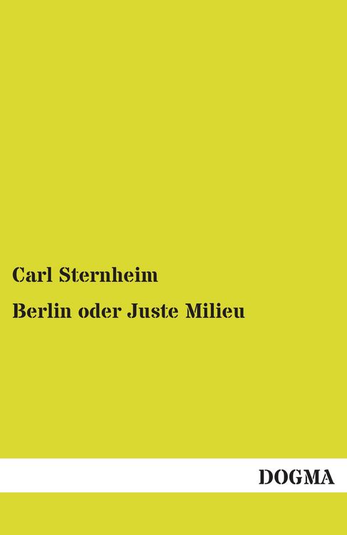 Produktbild: Berlin oder Juste Milieu