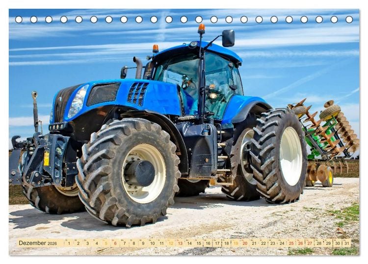 Produktbild: Traktoren - Giganten in der Landwirtschaft (Tischkalender 2026 DIN A5 quer), CALVENDO Monatskalender