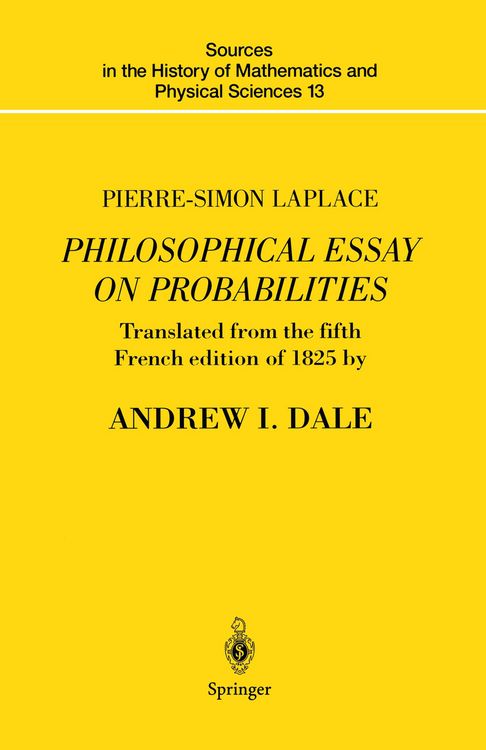 Produktbild: Pierre-Simon Laplace Philosophical Essay on Probabilities