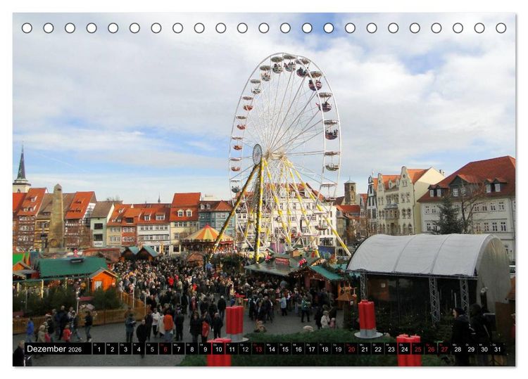 Produktbild: Willkommen in ERFURT (Tischkalender 2026 DIN A5 quer), CALVENDO Monatskalender