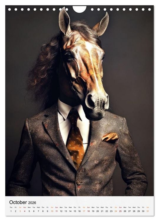 Produktbild: Stylish Horses (Wall Calendar 2026 DIN A4 portrait), CALVENDO 12 Month Wall Calendar