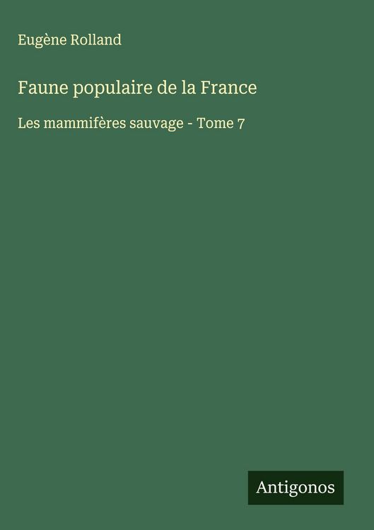 Produktbild: Faune populaire de la France