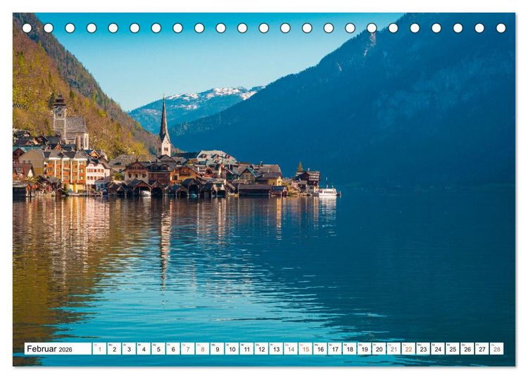 Produktbild: Hallstatt - Impressionen im Fr&uuml;hling (Tischkalender 2026 DIN A5 quer), CALVENDO Monatskalender