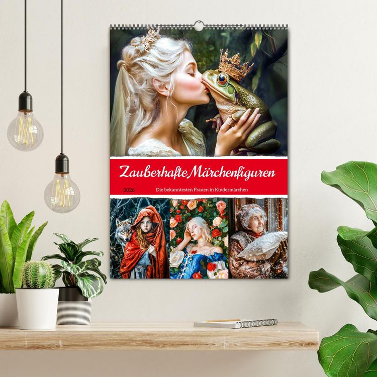Produktbild: Zauberhafte M&auml;rchenfiguren - Die bekanntesten Frauen in Kinderm&auml;rchen (Wandkalender 2026 DIN A2 hoch), CALVENDO Monatskalender