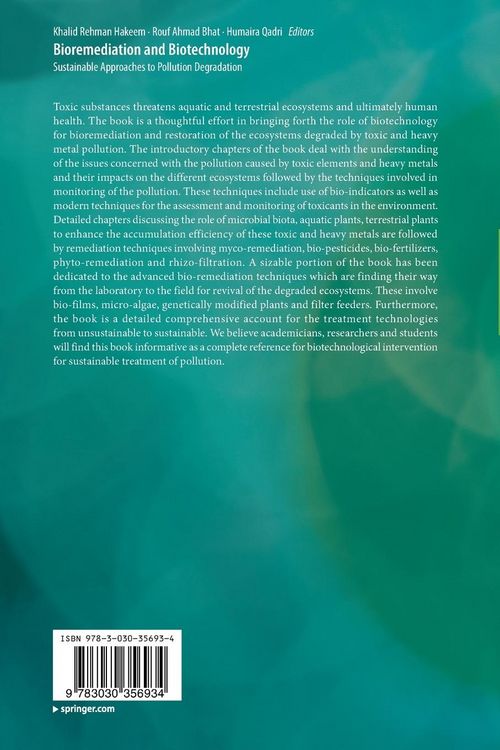 Produktbild: Bioremediation and Biotechnology