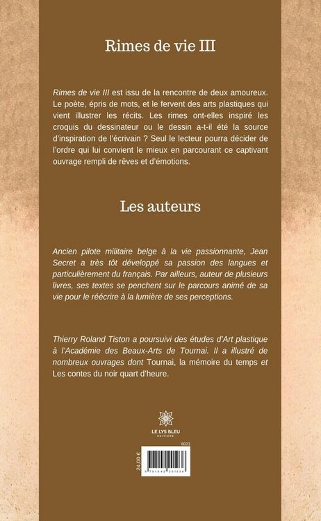 Produktbild: Jean Secret Et Thierry Roland Tiston: Rimes de Vie III