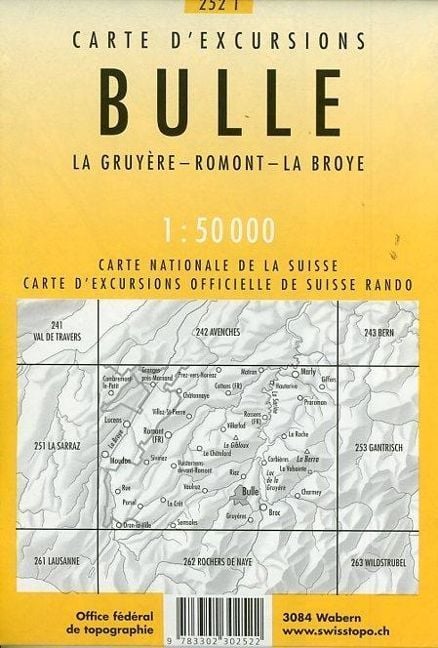 Produktbild: Swisstopo 1 : 50 000 Bulle
