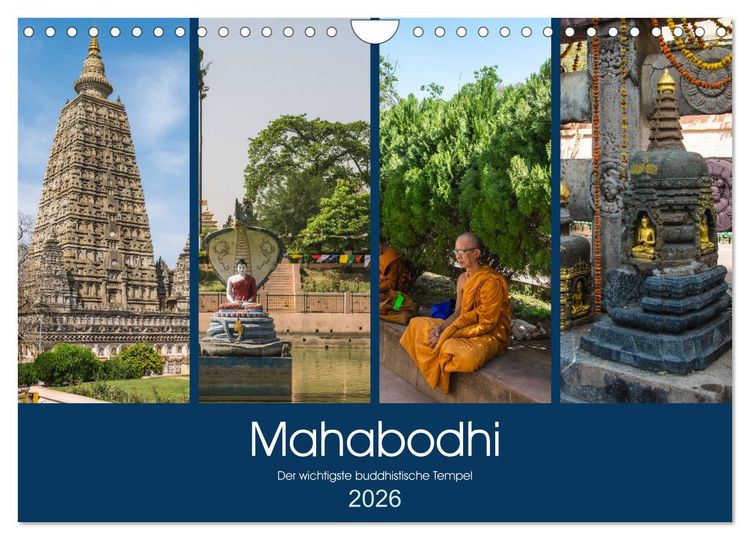 Produktbild: Mahabodhi &ndash; Der wichtigste buddhistische Tempel (Wandkalender 2026 DIN A4 quer), CALVENDO Monatskalender