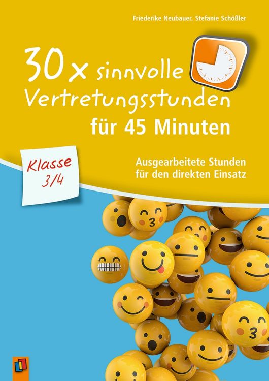 Produktbild: 30 x sinnvolle Vertretungsstunden f&uuml;r 45 Minuten &ndash; Klasse 3/4