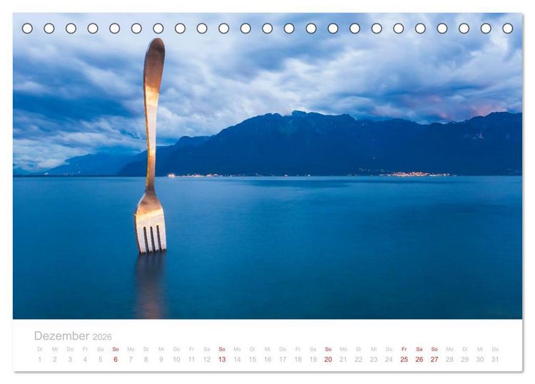 Produktbild: GENFER SEE Das Schweizer Ufer (Tischkalender 2026 DIN A5 quer), CALVENDO Monatskalender