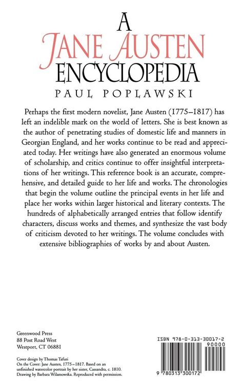 Produktbild: A Jane Austen Encyclopedia