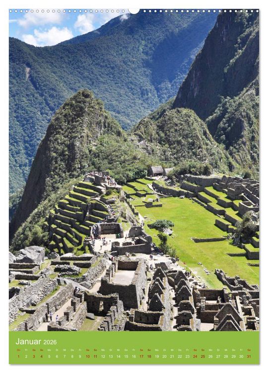 Produktbild: Erlebe mit mir Machu Picchu (hochwertiger Premium Wandkalender 2026 DIN A2 hoch), Kunstdruck in Hochglanz