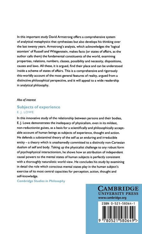 Produktbild: A World of States of Affairs