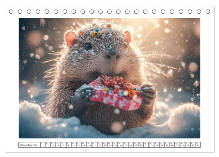 Produktbild: Capybara Zeit (Tischkalender 2026 DIN A5 quer), CALVENDO Monatskalender