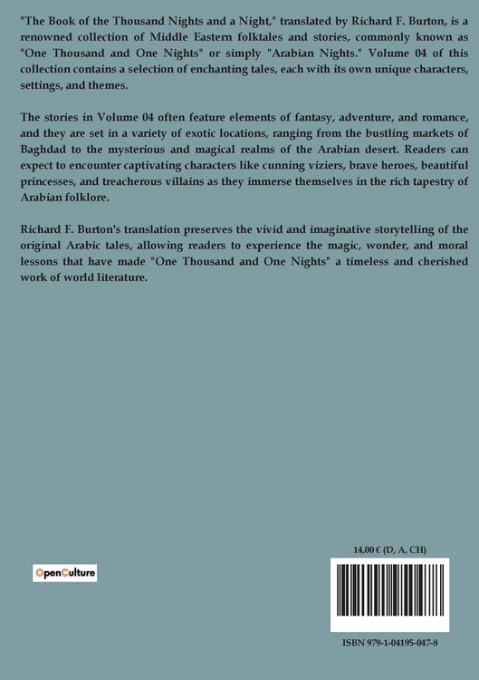 Produktbild: The Book of the Thousand Nights and a Night