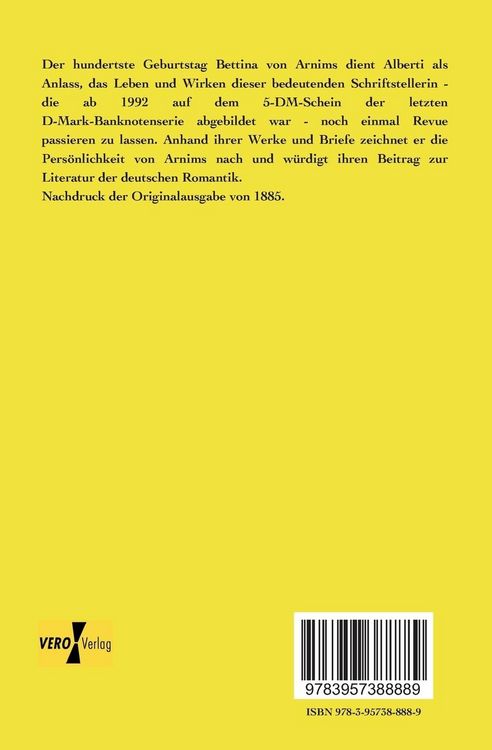 Produktbild: Bettina von Arnim (1785-1859)
