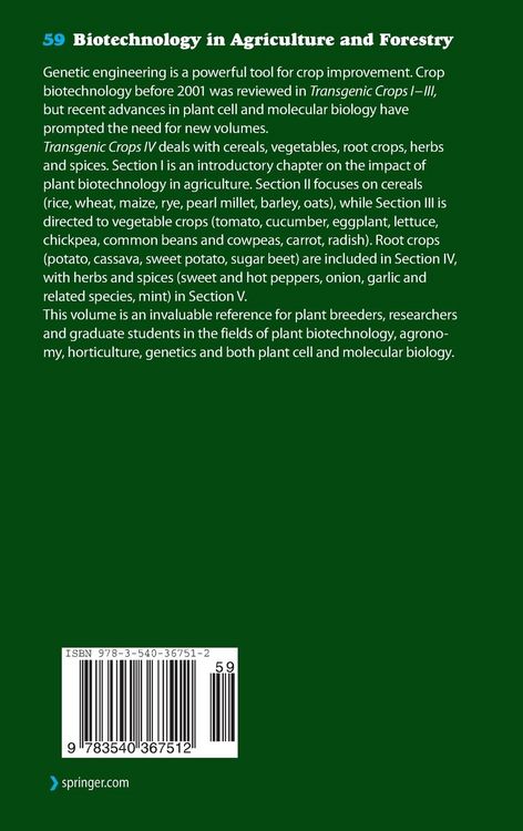 Produktbild: Transgenic Crops IV