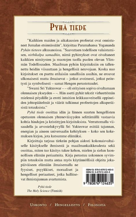 Produktbild: Pyh&auml; tiede - The Holy Science (Finnish)