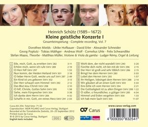 Produktbild: Kleine geistliche Konzerte Vol.1 (Sch&uuml;tz Vol.7)