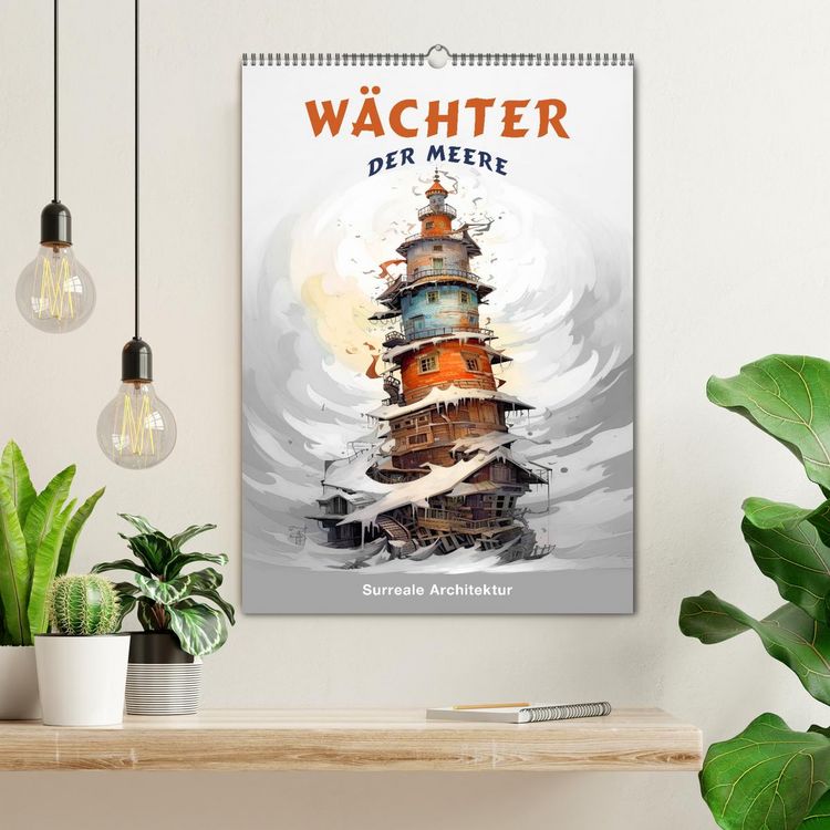Produktbild: W&auml;chter der Meere - Surreale Architektur (Wandkalender 2026 DIN A2 hoch), CALVENDO Monatskalender