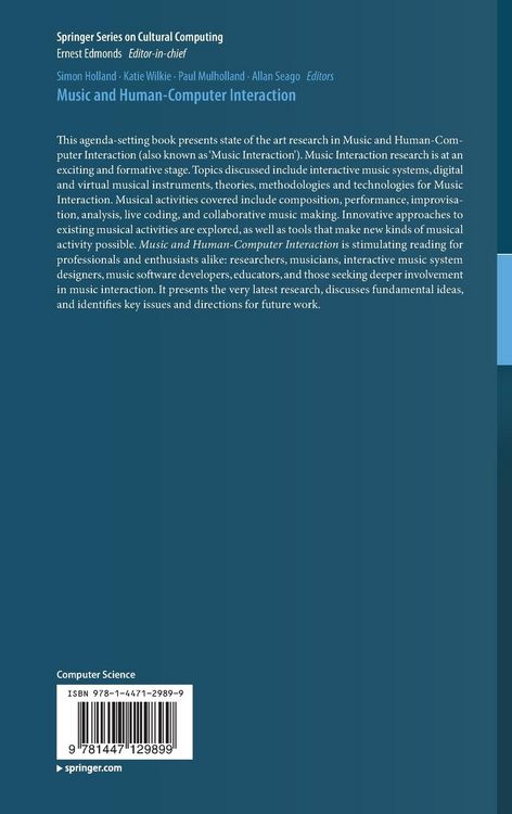 Produktbild: Music and Human-Computer Interaction