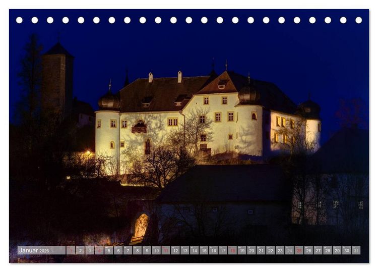 Produktbild: Burgenlandschaft Fr&auml;nkische Schweiz (Tischkalender 2026 DIN A5 quer), CALVENDO Monatskalender