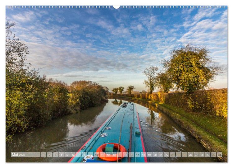 Produktbild: Narrow Boating auf dem Grand Union Canal (hochwertiger Premium Wandkalender 2026 DIN A2 quer), Kunstdruck in Hochglanz