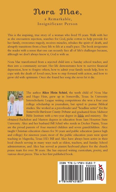 Produktbild: Nora Mae, a Remarkable, Insignificant Person