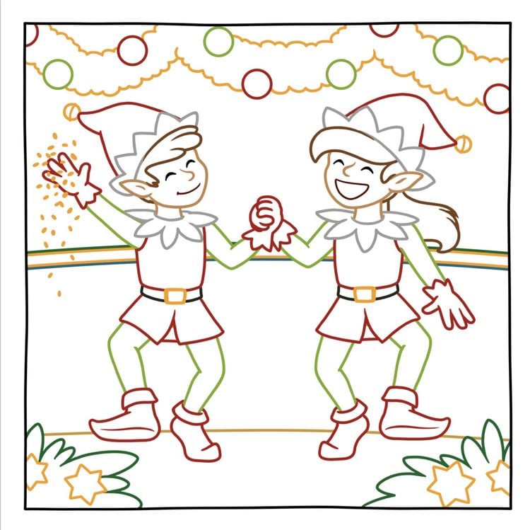 Produktbild: Zauberpapier Malbuch Weihnachten: Die Wichtel sind los