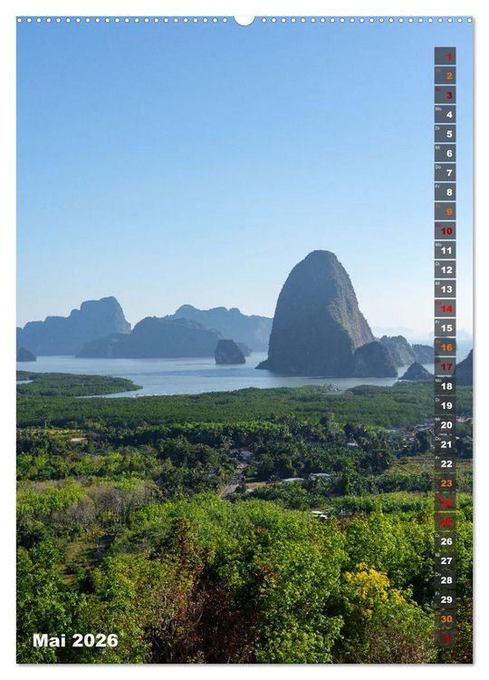 Produktbild: Thailand - Perle Asiens (Wandkalender 2026 DIN A2 hoch), CALVENDO Monatskalender