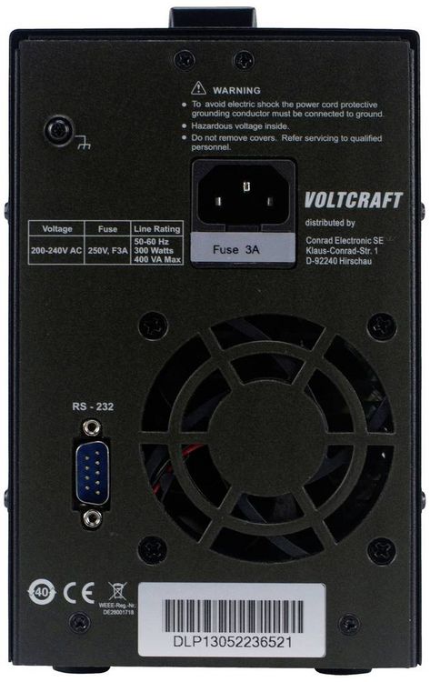 Produktbild: VOLTCRAFT DLP-1305 Labornetzger&auml;t, einstellbar 0 - 30 V 0 - 5 A 150 W Slave-Funktion Anzahl Ausg&auml;nge 1 x