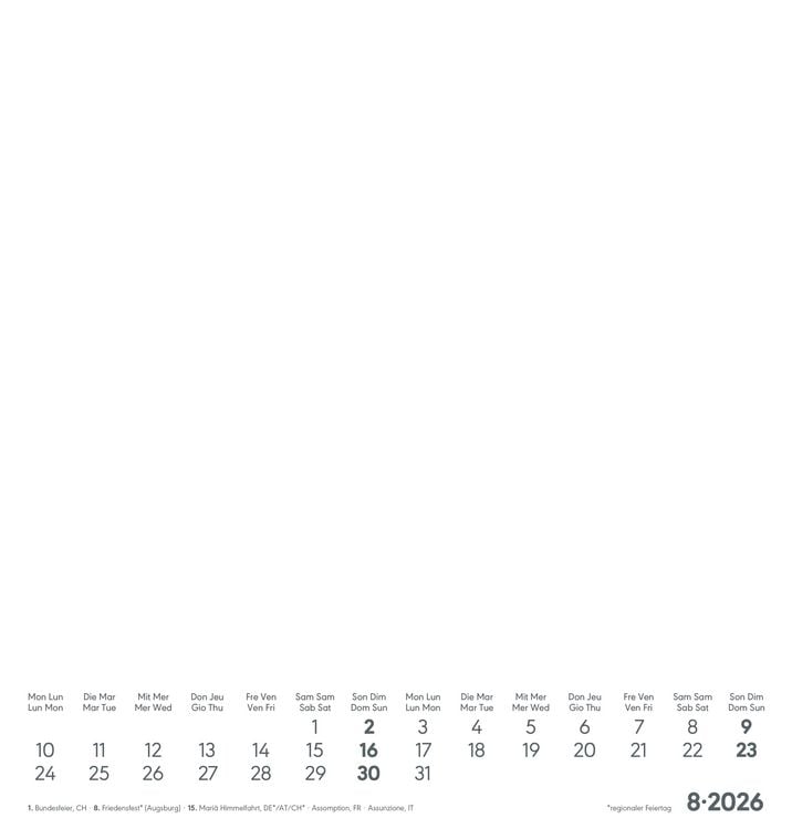 Produktbild: Kreativ-Kalender weiß 2026 - 21x22 cm - Foto, Malen, Basteln - datiert - Kreativkalender - Foto-Kalender - Alpha Edition