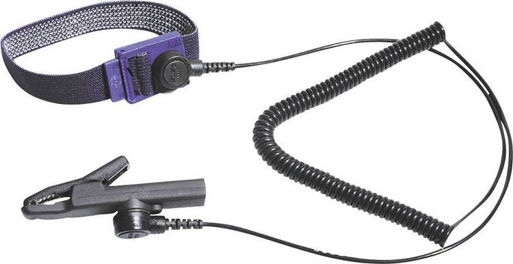 Produktbild: BERNSTEIN Tools for Electronics 9-342 ESD-Handgelenkband Schwarz inkl. Erdungskabel Druckknopf 3 mm, Druckknopf 10 mm, Krokodilklemme
