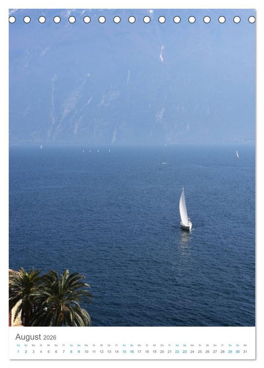 Produktbild: Eine zauberhafte Reise um den Gardasee (Tischkalender 2026 DIN A5 hoch), CALVENDO Monatskalender