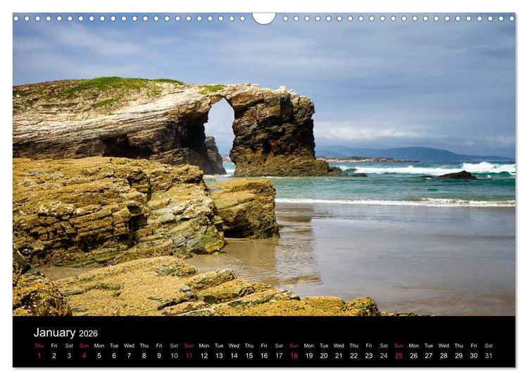 Produktbild: Beaches of Galicia (Wall Calendar 2026 DIN A3 landscape), CALVENDO 12 Month Wall Calendar