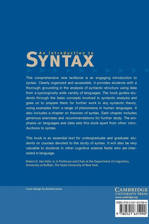 Produktbild: An Introduction to Syntax