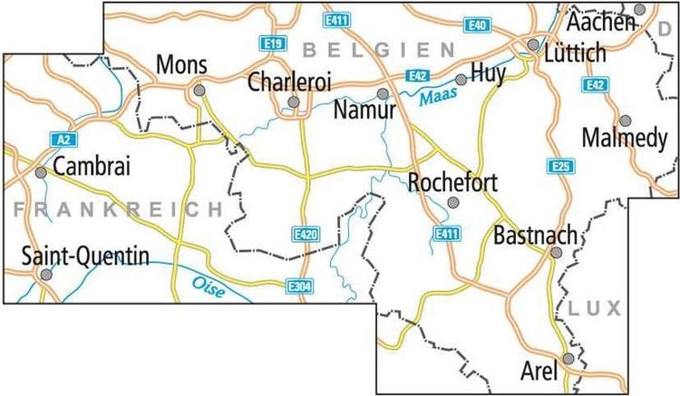 Produktbild: BVA ADFC Radtourenkarte Belgien Wallonie 1:150.000