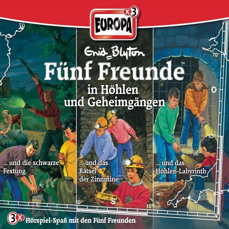 Produktbild: 3er-Box: F&uuml;nf Freunde in H&ouml;hlen und Geheimg&auml;ngen