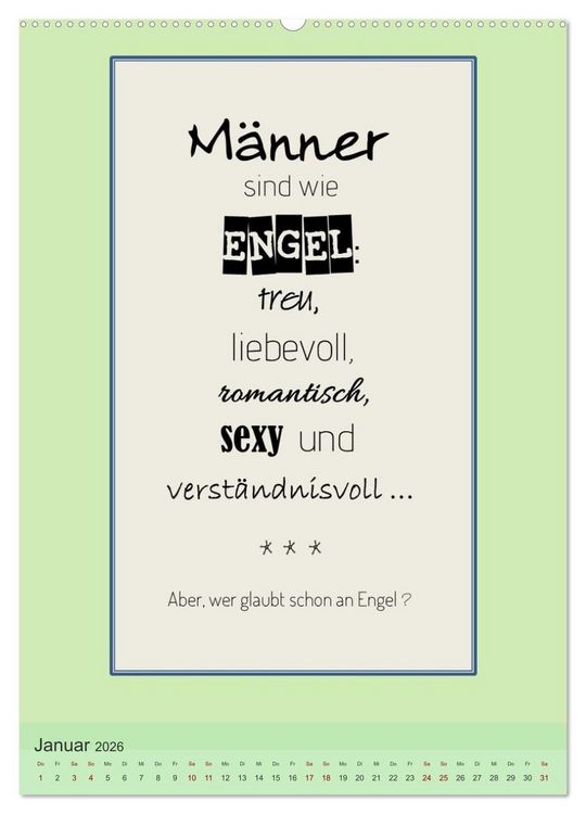 Produktbild: Was Mann &uuml;ber Frau wissen sollte und umgekehrt ... (hochwertiger Premium Wandkalender 2026 DIN A2 hoch), Kunstdruck in Hochglanz