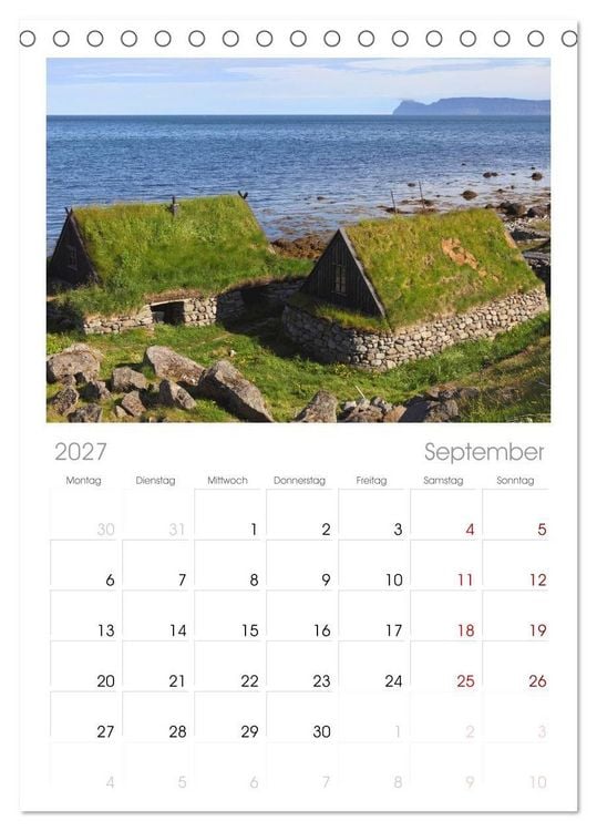 Produktbild: Tischplaner 2027 - Island - Iceland (A5 Tischkalender zum Aufstellen) CALVENDO