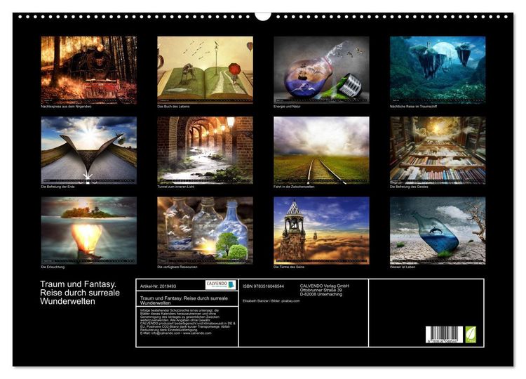 Produktbild: Traum und Fantasy. Reise durch surreale Wunderwelten (Wandkalender 2026 DIN A2 quer), CALVENDO Monatskalender