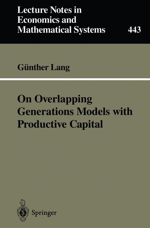Produktbild: On Overlapping Generations Models with Productive Capital