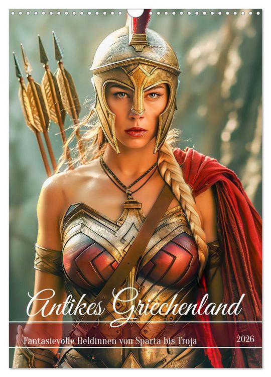 Produktbild: Antikes Griechenland - Fantasievolle Heldinnen von Sparta bis Troja (Wandkalender 2026 DIN A3 hoch), CALVENDO Monatskalender